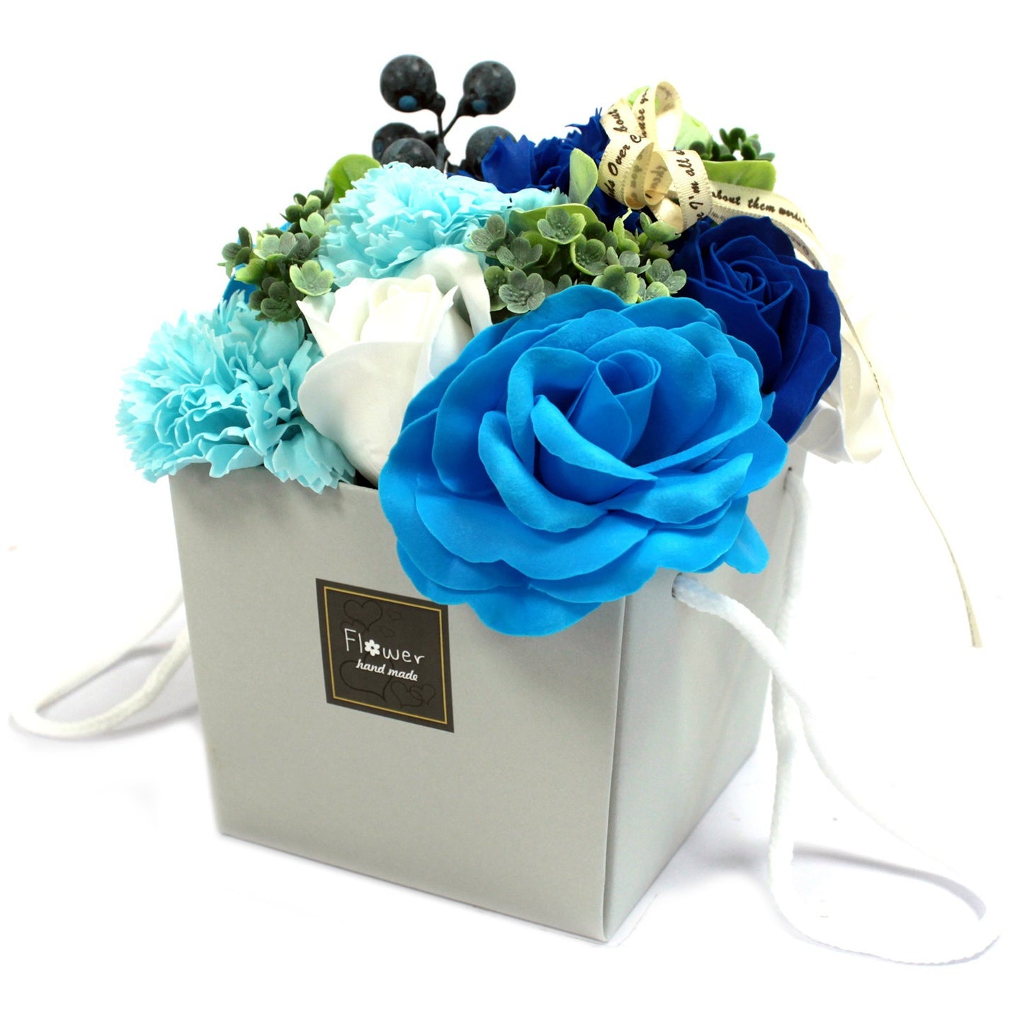 Soap Flower Bouquet - Blue