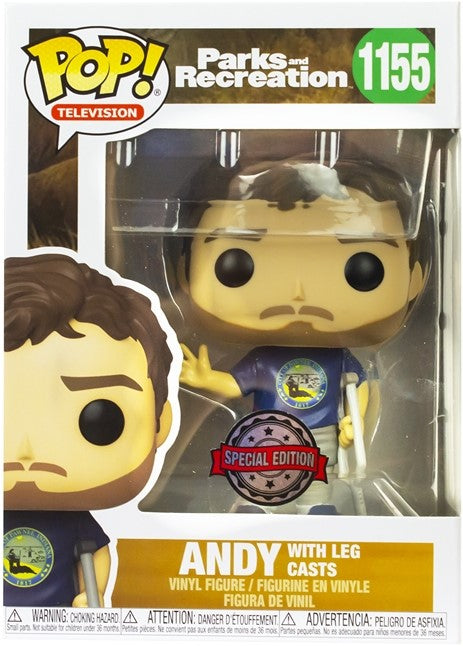 POP! TV PARKS AND RECREATION ANDY WITH LEG CAST